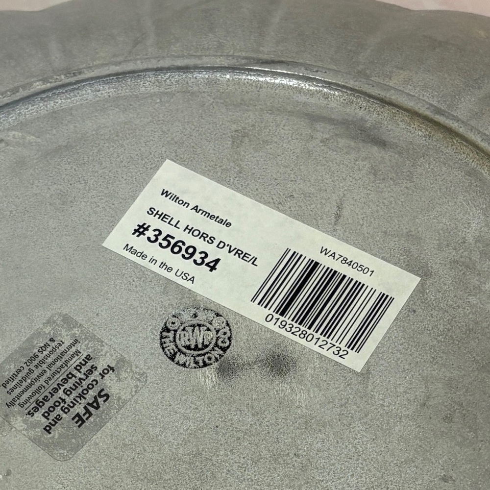 Wilton Armetale Shell Hors D’Oeurvres 2pc Serving Dish. Aluminum. #356934 NWT - Picture 9 of 11